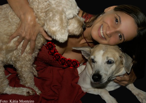 KATIA E SEUS FILHOS CANINOS MIKE E MICHELE