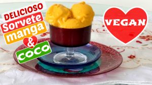 Sorvete de manga vegano