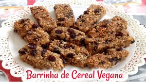 BARRINHA DE CEREAL VEGANA SALDÁVEL FÁCIL NUTRITIVA E SEM CONSERVANTES