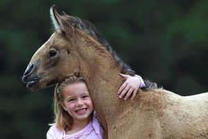 Menina de seis anos salva pônei deformado