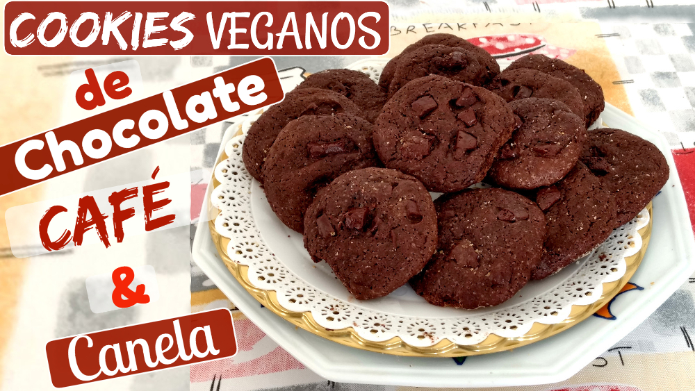 COOKIES VEGANOS DE CHOCOLATE E CAFÉ ESPECIAL