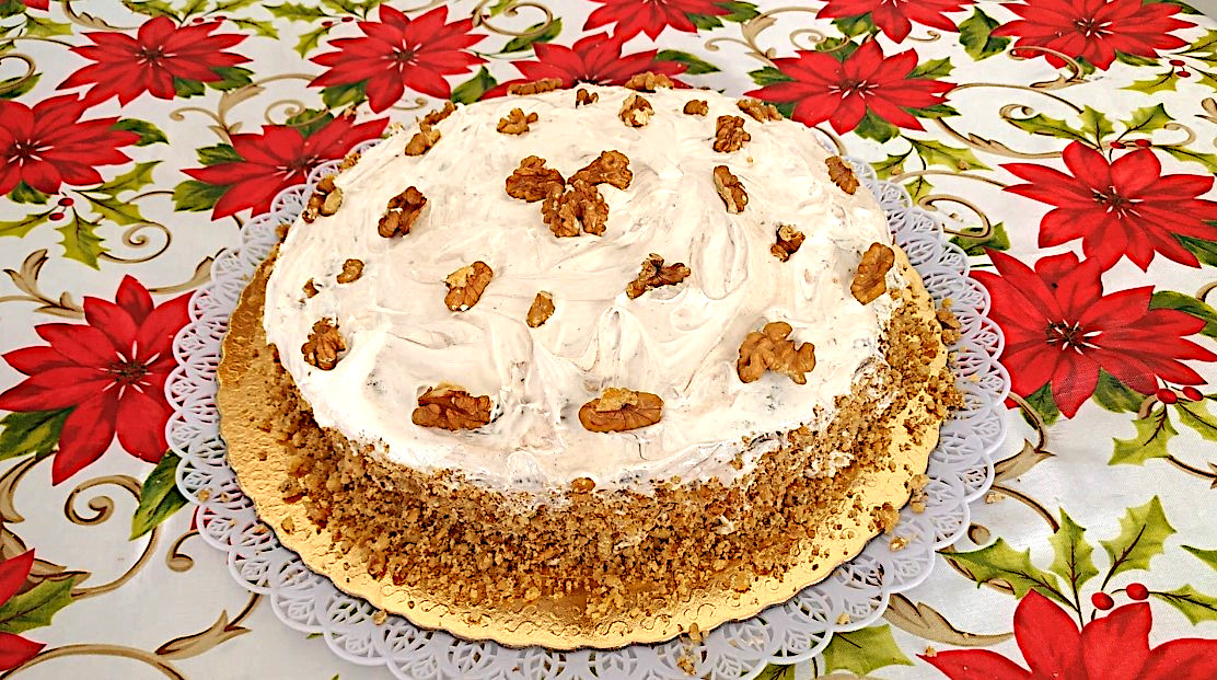 Torta de Nozes Linda Vegana Brilho KatiaVegana